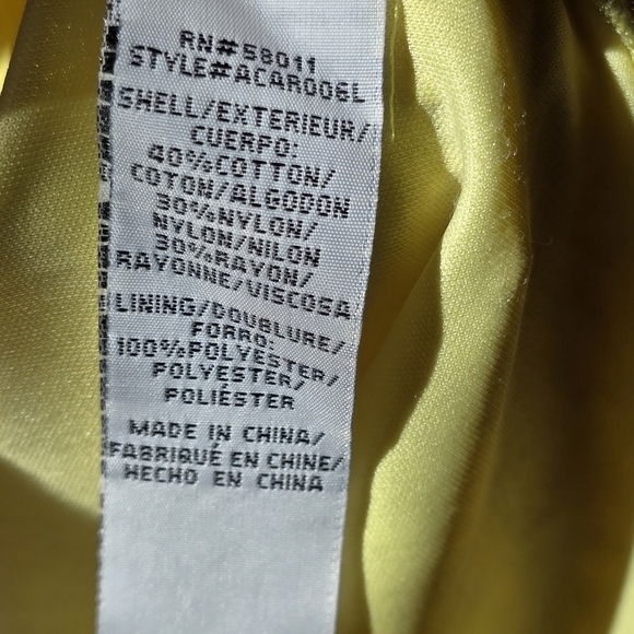 Sangria Yellow Lace Dress, size 10 EUC - Picture 14 of 14